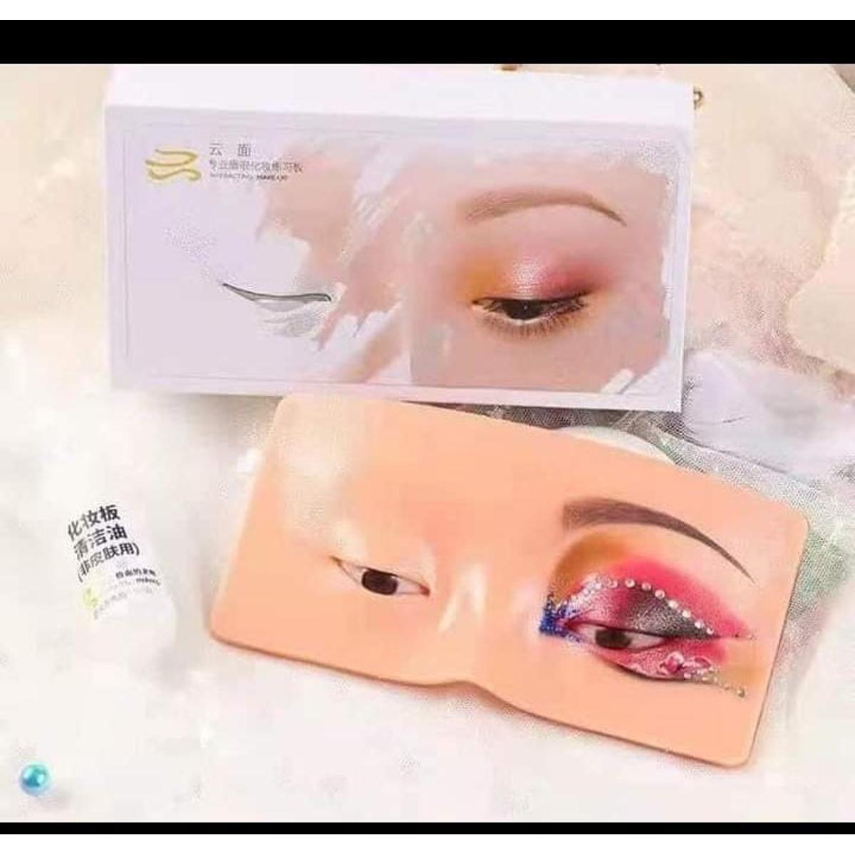 Eyes Makeup Dummy for Makeup Practice Board Reusable Bionic Skin Silicone Mold Face Eye Shadow