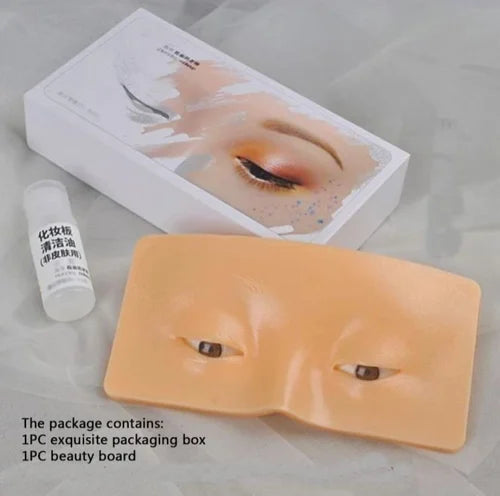 Eyes Makeup Dummy for Makeup Practice Board Reusable Bionic Skin Silicone Mold Face Eye Shadow