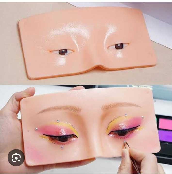 Eyes Makeup Dummy for Makeup Practice Board Reusable Bionic Skin Silicone Mold Face Eye Shadow