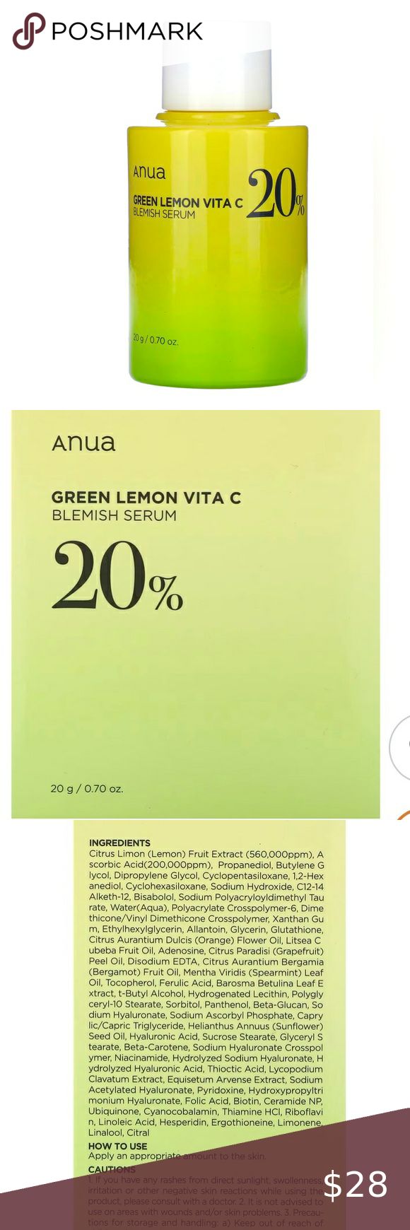 Anua Green Lemon Vita C Blemish Serum 20%, 0.70 fl oz (20 g)