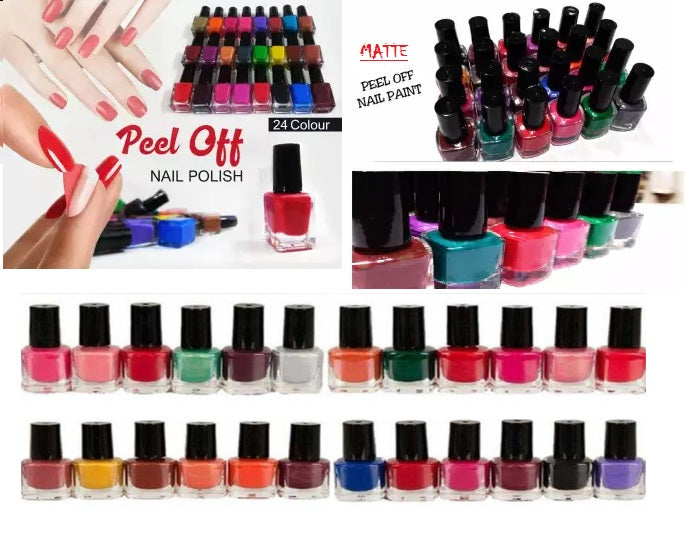 Peel Off Nail Polish Pack of 24