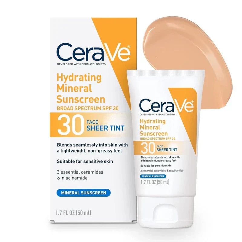 CeraVe Hydrating Mineraln Sunscreen SPF 30 Face Sheer Tint