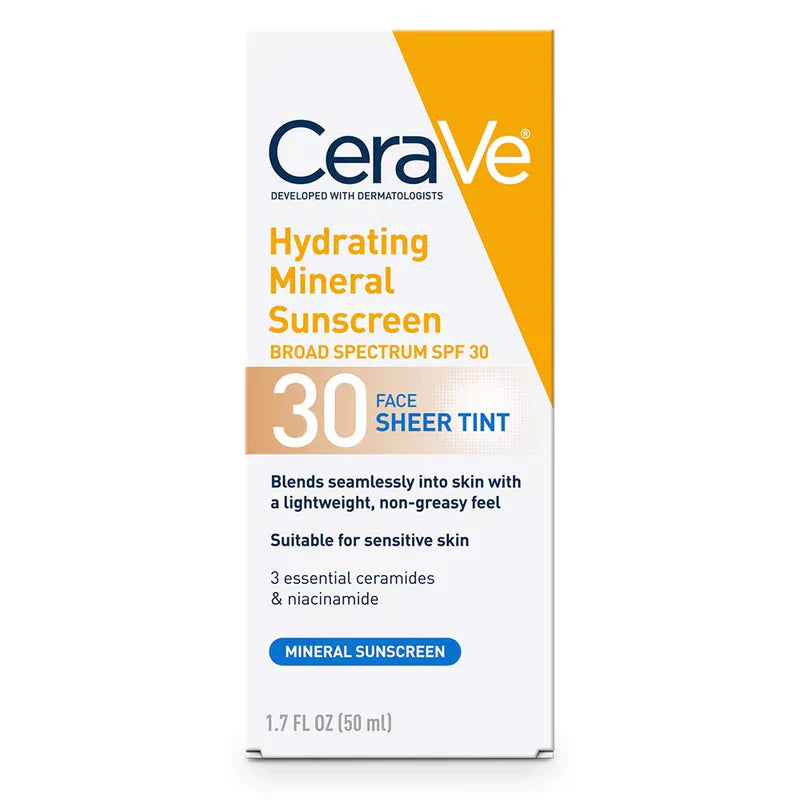 CeraVe Hydrating Mineraln Sunscreen SPF 30 Face Sheer Tint