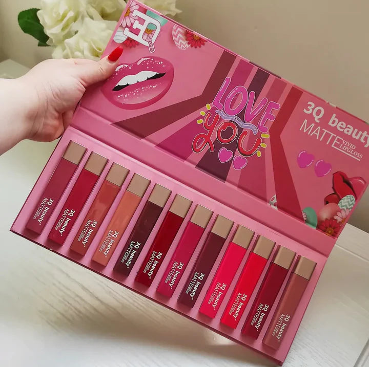 3Q BEAUTY MATTE LIPGLOSS PACK OF 12