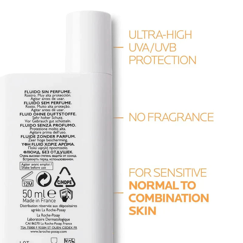 La Roche Posay Anthelios Uvmune 400 Invisible Tinted Fluid SPF 50+ Sunscreen, 50ml