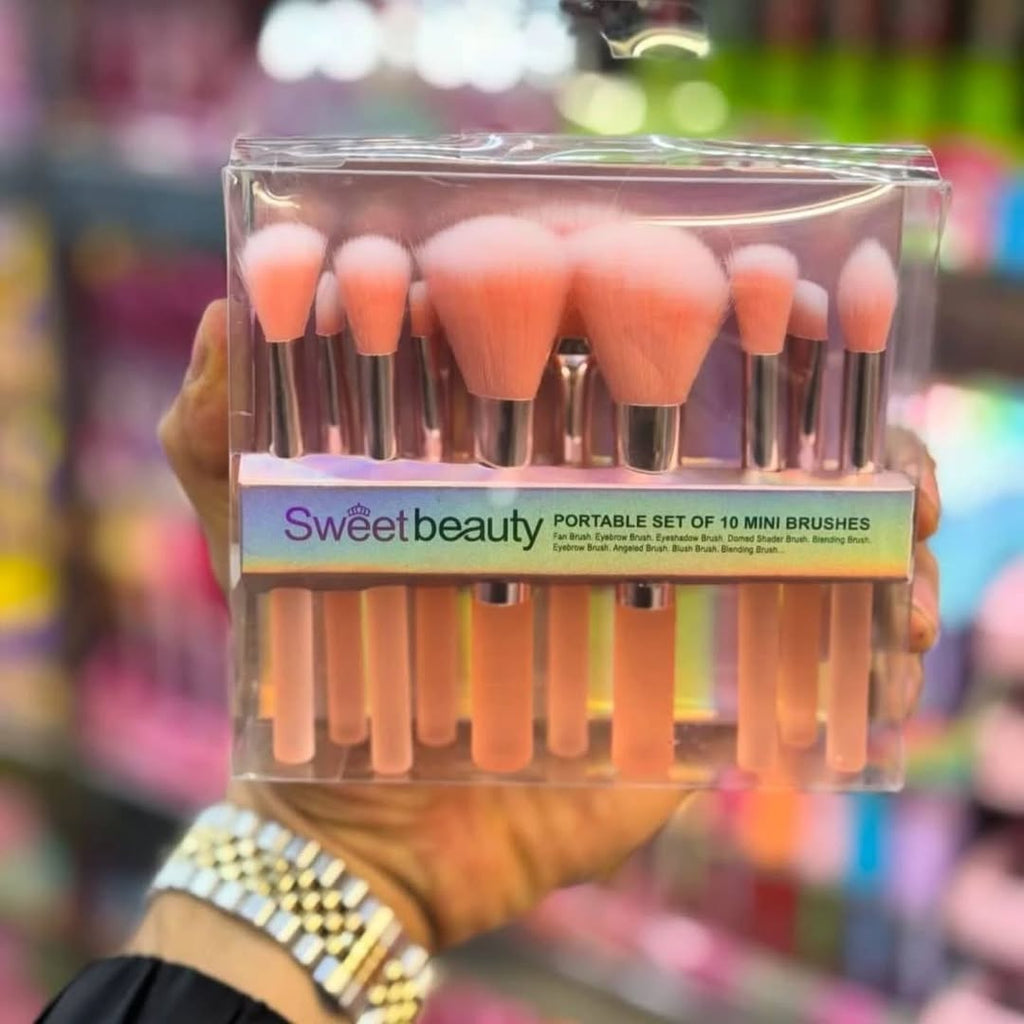 Sweet Beauty – Portable Set of 10 Mini Makeup Brushes
