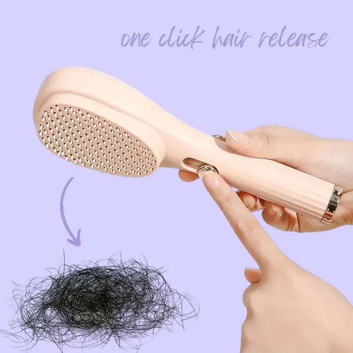Self-Cleaning Anti-Static Massage Comb – 2-in-1 Hair Brush