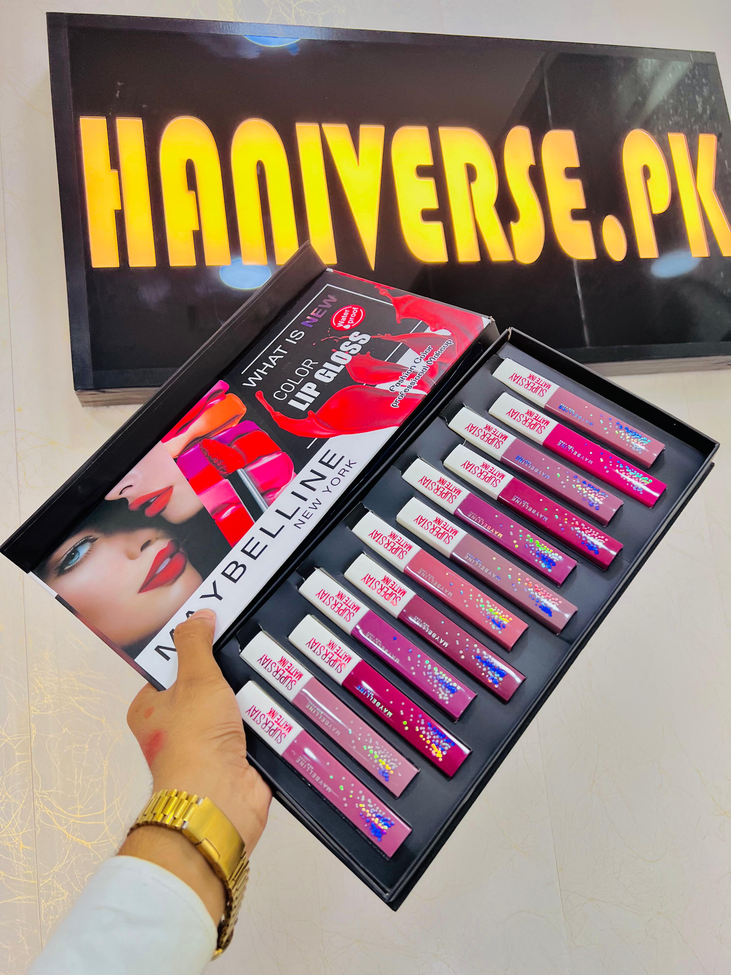 Maybelline New York Believe 12 PCS Color Matte Lip Gloss