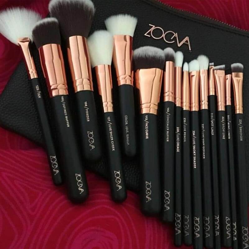 Zoeva 15 Piece Makeup Brushes With Pouch top quality