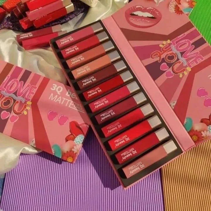 3Q BEAUTY MATTE LIPGLOSS PACK OF 12