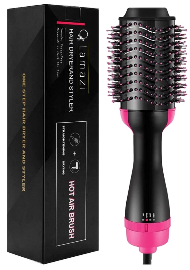 Hot Hair Dryer Air Brush Straightener & Volumizer, Professional One-Step Hot Air Brush with Enhanced