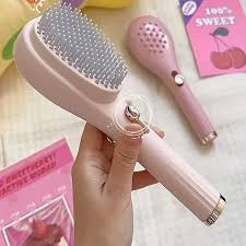 Self-Cleaning Anti-Static Massage Comb – 2-in-1 Hair Brush