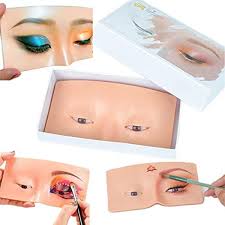Eyes Makeup Dummy for Makeup Practice Board Reusable Bionic Skin Silicone Mold Face Eye Shadow