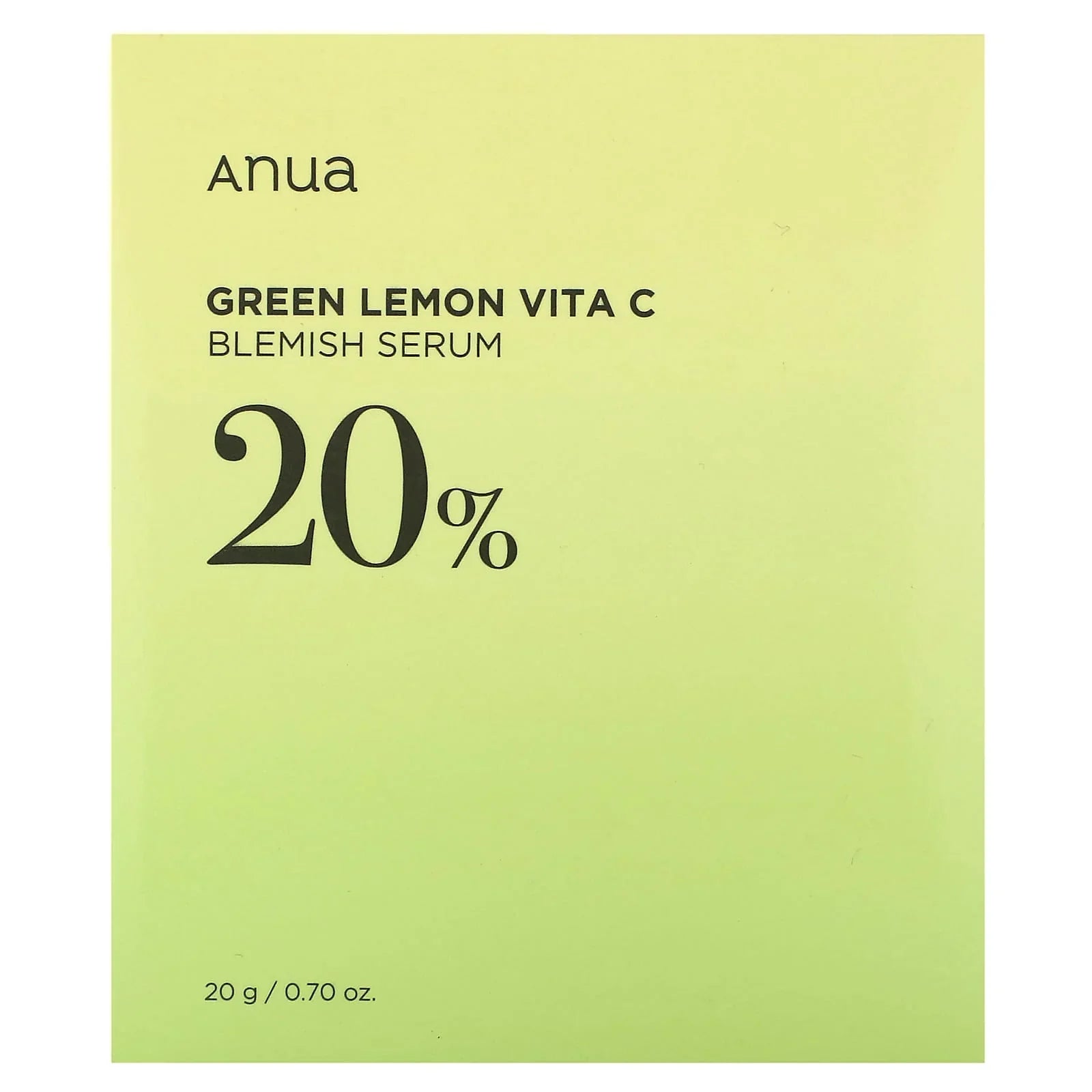 Anua Green Lemon Vita C Blemish Serum 20%, 0.70 fl oz (20 g)